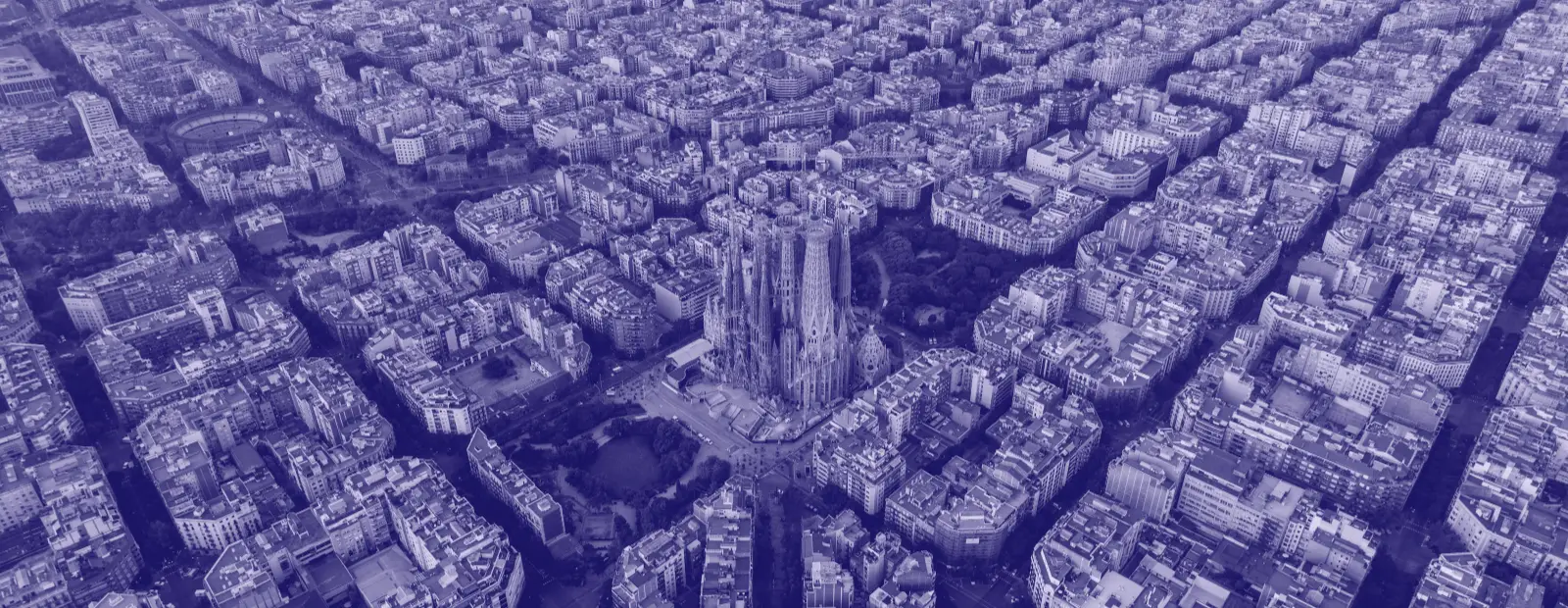 Aerial view of Barcelona